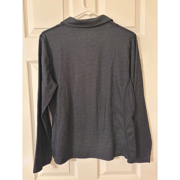 Woolrich black and gray pullover long sleeve top sz large - Picture 8 of 10